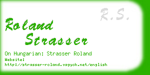 roland strasser business card